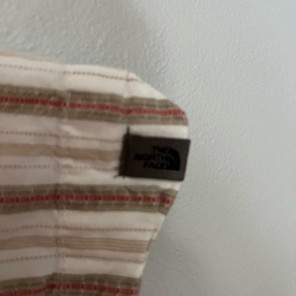 The North Face Mens Shirt White Brown Red Grey Striped 100% Cotton‎ Size M - Picture 4 of 4
